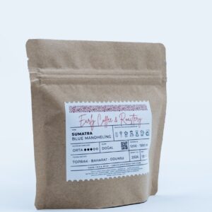 Sumatra Blue Mandheling, gerçek ürün ambalajı ve etiketi (DSCF9338)