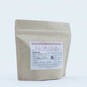 Sumatra Blue Mandheling, gerçek ürün ambalajı ve etiketi (DSCF9381)