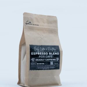 Espresso Blend For Cafe Deadly Caffeine, gerçek ürün ambalajı ve etiketi (DSCF9405)