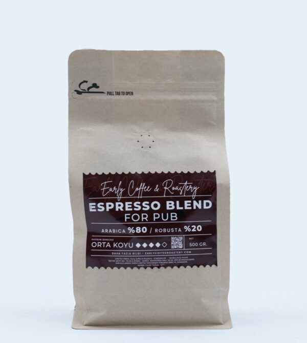 Espresso Blend For Pub, gerçek ürün ambalajı ve etiketi (DSCF9408)